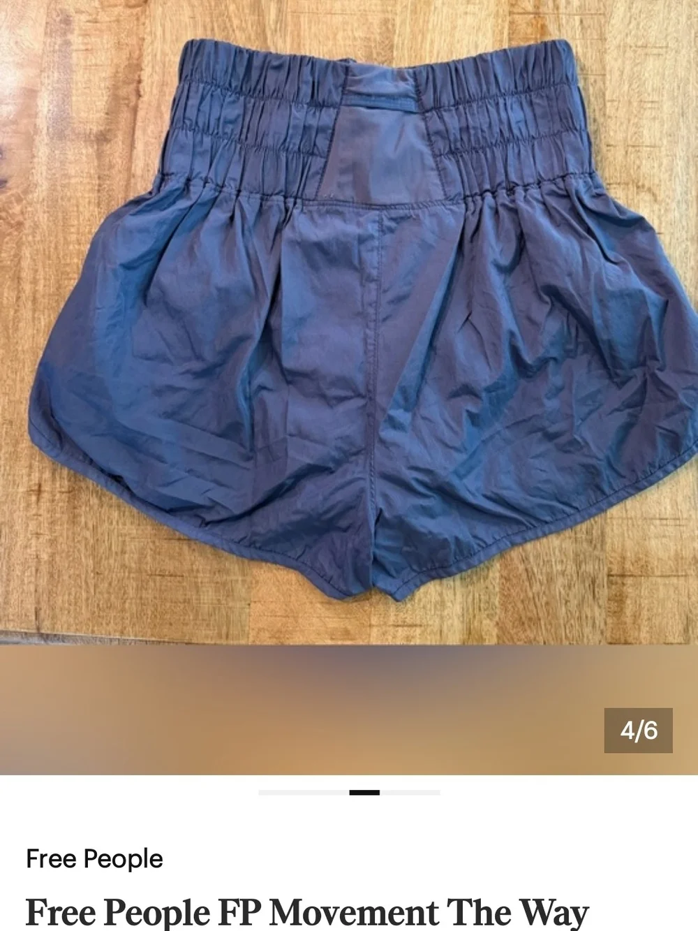 Free People Movement Way Home High-Waist Navy Shorts